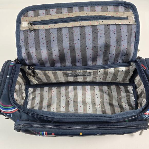 LUG Mini Trolley Cosmetic Bag Rainbow dots luggage Case Travel Pouch Pockets - Picture 7 of 16